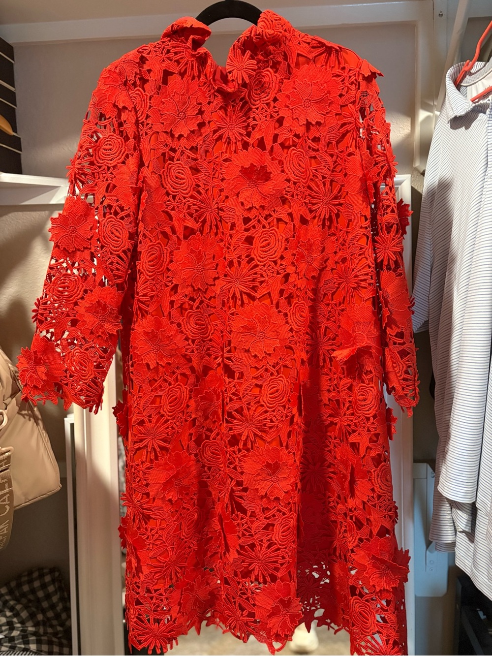 Tuckernuck Red Lace Long Sleeve Dress - Picture 2 of 8